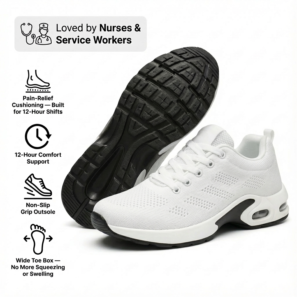 12-Hour Shift Shoes for All-Day Foot, Knee & Back Pain Relief (Copy)