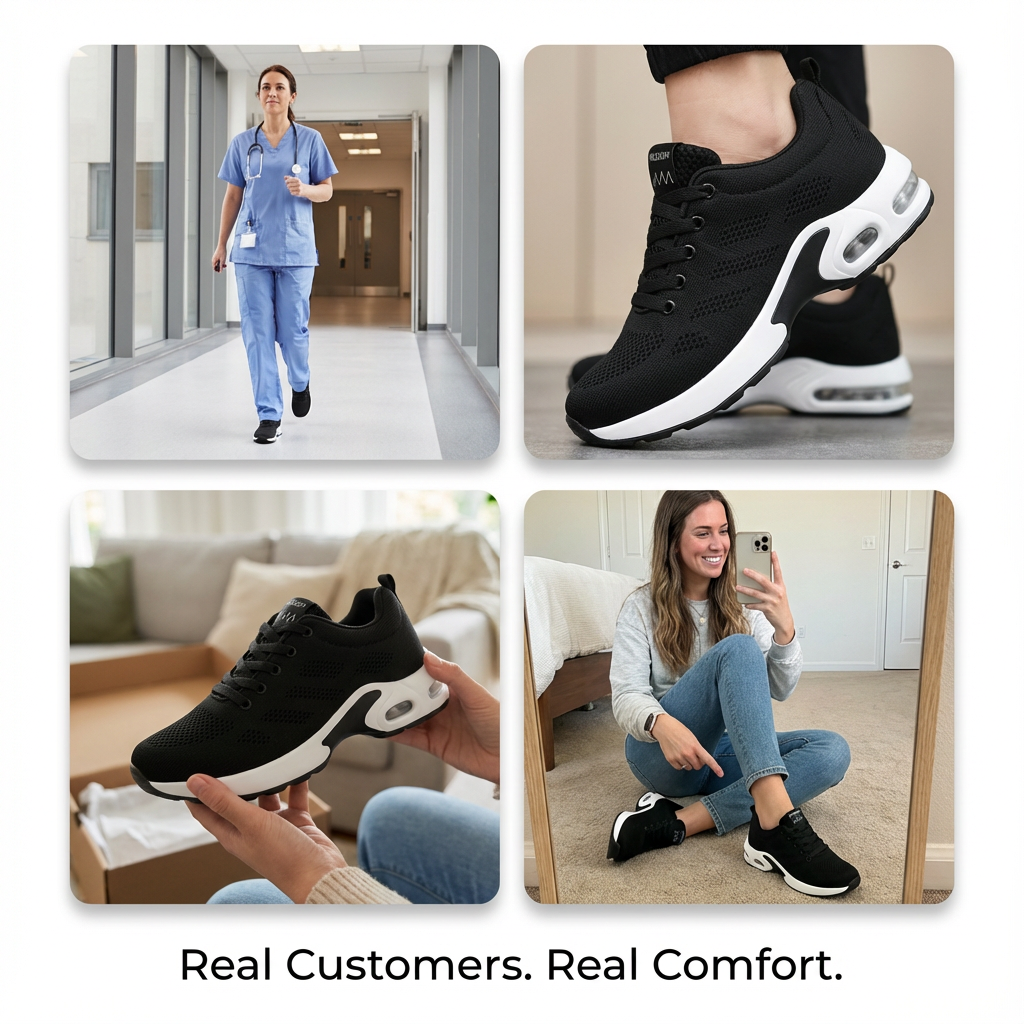 12-Hour Shift Shoes for All-Day Foot, Knee & Back Pain Relief