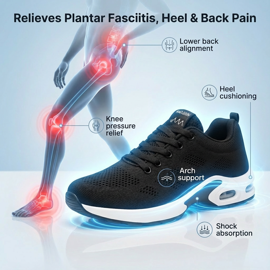 12-Hour Shift Shoes for All-Day Foot, Knee & Back Pain Relief